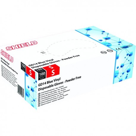 Shield Powder-Free Vinyl Gloves Sm Pk100