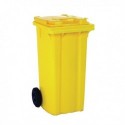 Yellow 2 Wheel Refuse Container 80 Ltr