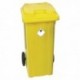 Yellow 2 Wheel Refuse Container 120 Ltr