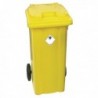 Yellow 2 Wheel Refuse Container 120 Ltr