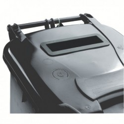 Grey Confidential Wheelie Bin 140Ltr