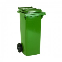 Green 2 Wheel Refuse Container 140 Ltr