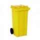 Yellow 2 Wheel Refuse Container 240 Ltr