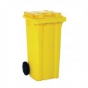 Yellow 2 Wheel Refuse Container 360 Ltr