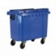 Blue Wheeled 1100 Ltr Bin with Flat Lid