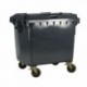 Grey Wheeled 1100 Ltr Bin with Flat Lid