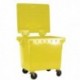 Yellow Wheeled 1100Ltr Bin Flat Lid