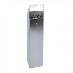 Hooded Top Tower Bin Silver 317468