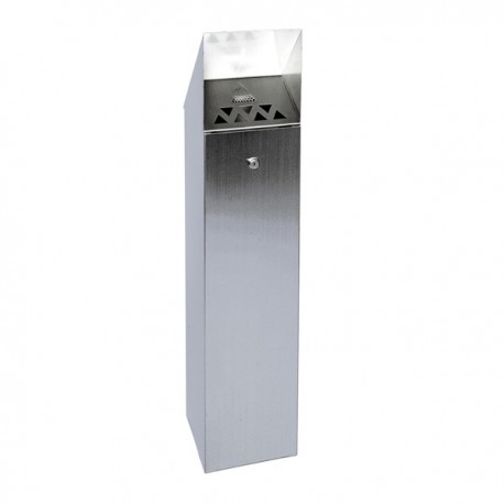 Hooded Top Tower Bin Silver 317468