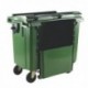 Green Wheeled Bin 1100L Front Flat Lid