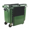 Green Wheeled Bin 1100L Front Flat Lid