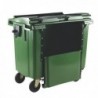 Green Wheeled Bin 1100L Front Flat Lid