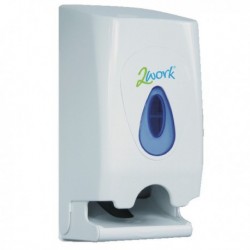 2Work Twin Toilet Roll Dispenser White