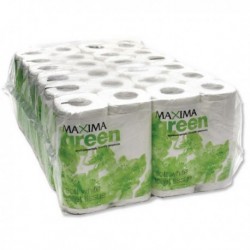 Maxima Green White Toilet Roll Pk48