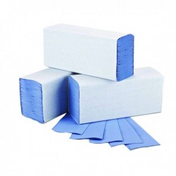 2Work M Fold Hand Towel 1Ply Blue Pk3000