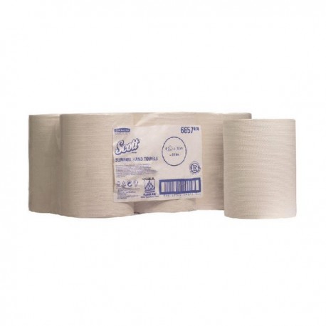 Scott Slimroll Hand Towel Pk6 White 6657