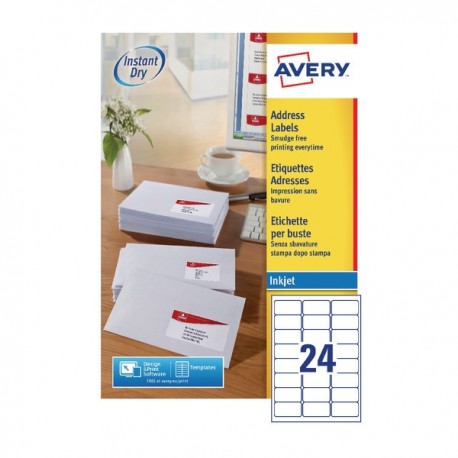 Avery J8159-100 QuickDRY Inkj Labl P2400