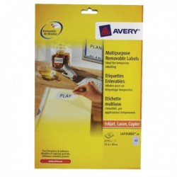 Avery Laser Mini Labels Wht Pk4725