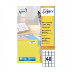 Avery Laser Mini Labels Wht Pk1000