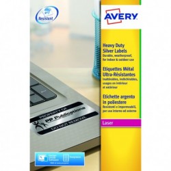 Avery Hvy Duty Laser Label Silver Pk540