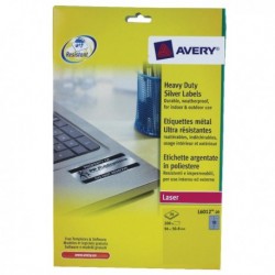 Avery Hvy Duty Laser Label Silver Pk200