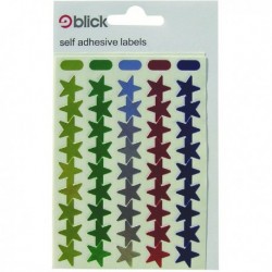 Blick Labels Metal Star 14mm Asstd Pk1800