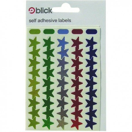 Blick Labels Metal Star 14mm Asstd Pk1800