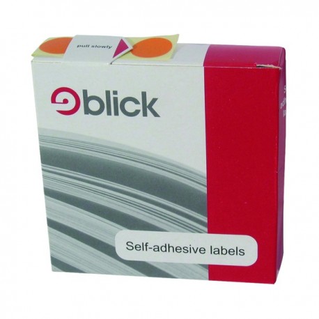 Blick Dispenser Label 19mm Orange Pk1280