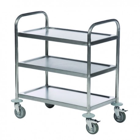 Trolley Stainless Silver 3-Tier