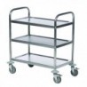 Trolley Stainless Silver 3-Tier