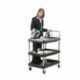 Deep Ledge Black Trolley 3-Tier 375055