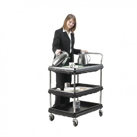 Deep Ledge Black Trolley 3-Tier 375055