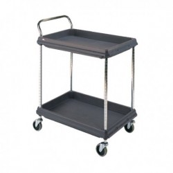 Deep Ledge Black Trolley 2-Tier 322447