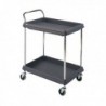 Deep Ledge Black Trolley 2-Tier 322447