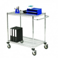 VFM Chrome Mobile 2 Tier Trolley
