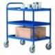 General Purpose 3 Shelf Blue Trolley