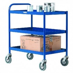 General Purpose 3 Shelf Blue Trolley