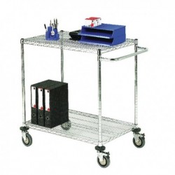 VFM Chrome Mobile 2 Tier Trolley