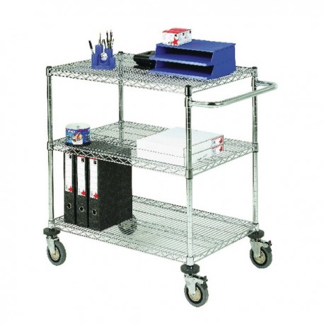 VFM Chrome Mobile 3 Tier Trolley