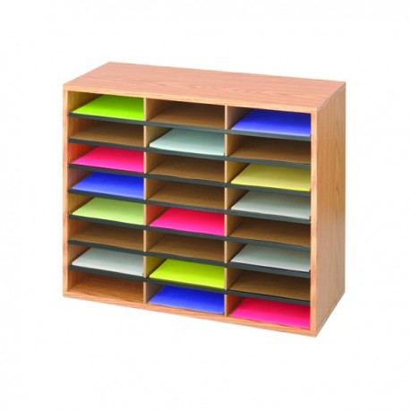 Safco 24 Part Literature Organiser Oak