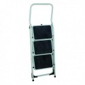 Folding White Alum 3 Tread Step Stool