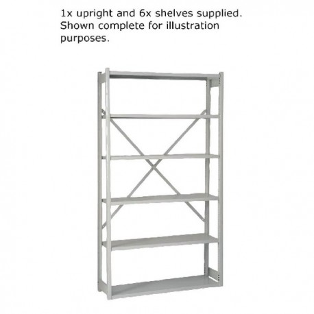Bisley Shelving Extn Kit W100xD30cm Grey