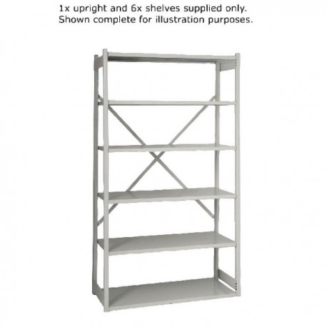 Bisley Shelving Extn Kit W100xD46cm Grey