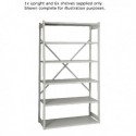 Bisley Shelving Extn Kit W100xD46cm Grey