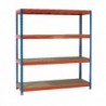 Orange/Zinc 2500X1500Xd600mm Shelving