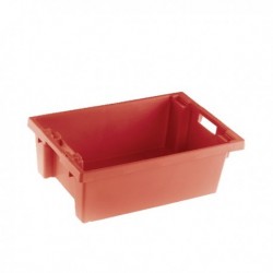Red Solid Stack/Nesting Container 200mm