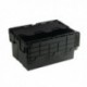 Attached Lid 54L Black Container 375814