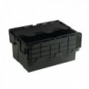 Attached Lid 54L Black Container 375814