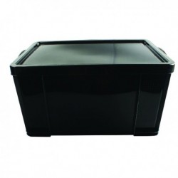 Really Useful Black 84L Rcyc Storage Box