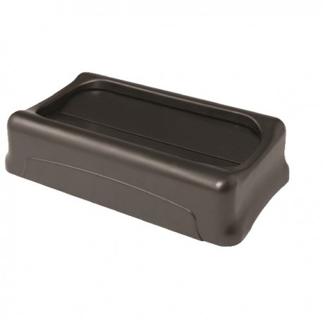 Rubbermaid Slim Jim Black Swing Lid